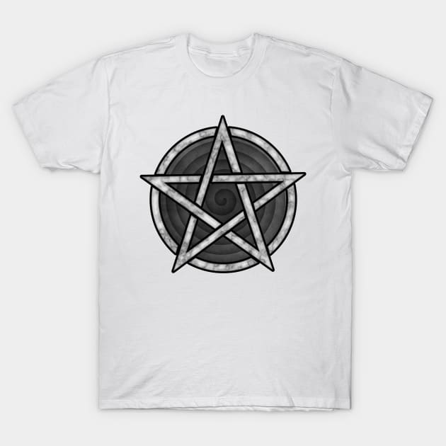 Marble Pentagrams for Protection T-Shirt by SolarCross